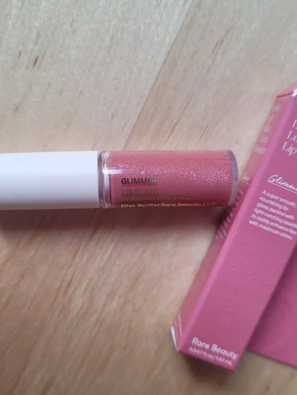 RARE BEAUTY Positive Light Luminizing Lip Gloss Glimmer 0.047oz 1.41ml Travel